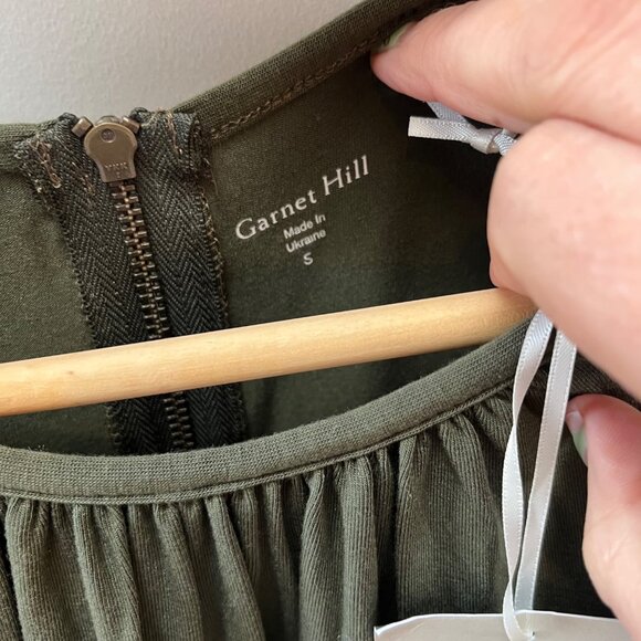 NEW Garnet Hill‎ Luna Lace-Inset Knit Dress- Sz. S. Lyocell - Picture 9 of 9